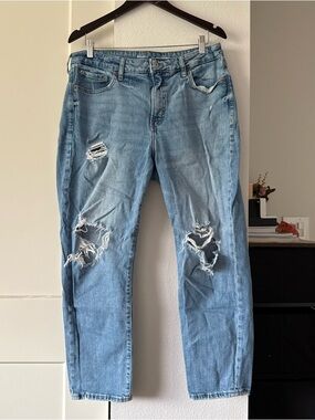 Old Navy Light Wash Ripped Boyfriend Jeans